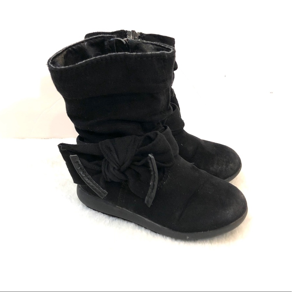 Cherokee Black Ankle Boots Girls Toddler Size 6